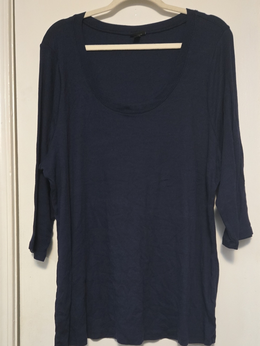 torrid Navy Scoop Neck 3/4 Long Sleeve Tee